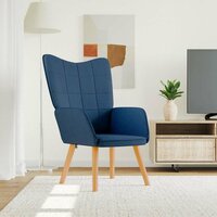 Relaxstoel stof blauw