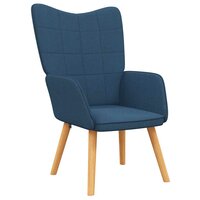 Relaxstoel stof blauw
