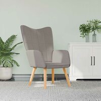 Relaxstoel stof taupe