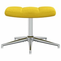 Relaxstoel met voetenbank fluweel mosterdgeel