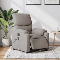 Massagestoel elektrisch verstelbaar stof taupe