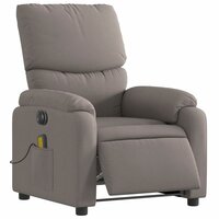 Massagestoel elektrisch verstelbaar stof taupe