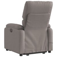 Sta-op-massagestoel elektrisch verstelbaar stof taupe