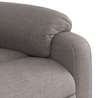 Sta-op-massagestoel elektrisch verstelbaar stof taupe