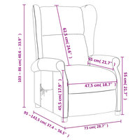 Fauteuil verstelbaar stof bruin
