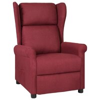 Fauteuil verstelbaar stof wijnrood