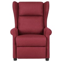 Fauteuil verstelbaar stof wijnrood