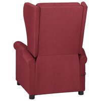 Fauteuil verstelbaar stof wijnrood