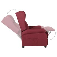 Fauteuil verstelbaar stof wijnrood