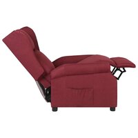 Fauteuil verstelbaar stof wijnrood