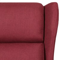 Fauteuil verstelbaar stof wijnrood