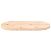 Tafelblad ovaal 70x35x2,5 cm massief grenenhout