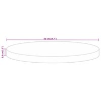 Tafelblad rond &Oslash; 50x3,8 cm massief ruw mangohout