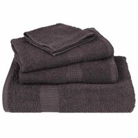 12-delige Handdoekenset 360 g/m&sup2; 100% katoen antracietkleurig