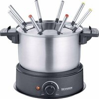 Severin Fondueset + 8 Vorkjes Rvs/Zwart