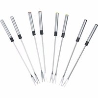 Severin Fondueset + 8 Vorkjes Rvs/Zwart