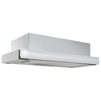Afzuigkap inbouw slank 480 m&sup3;/u aluminium roestvrij staal
