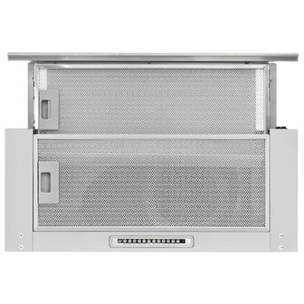 Afzuigkap inbouw slank 480 m&sup3;/u aluminium roestvrij staal