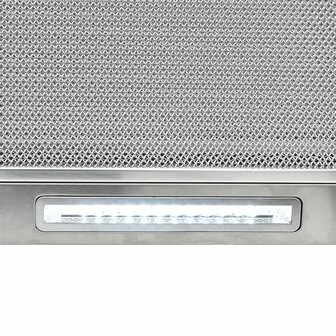 Afzuigkap inbouw slank 480 m&sup3;/u aluminium roestvrij staal