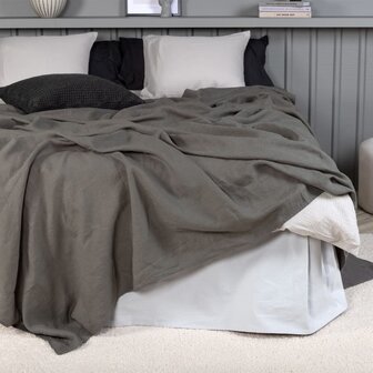 Bedsprei Milo 260x260 cm polyester grijs