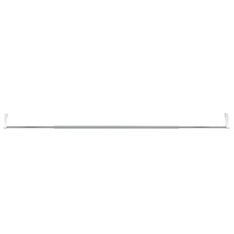 Gordijnrails 2 st 90-135 cm aluminium wit en zilverkleurig