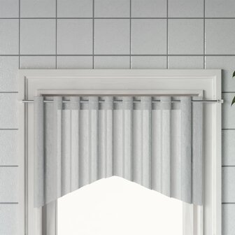Gordijnrails 2 st 90-130 cm aluminium wit en zilverkleurig