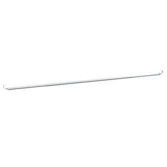 Gordijnrails 2 st 90-130 cm aluminium wit en zilverkleurig