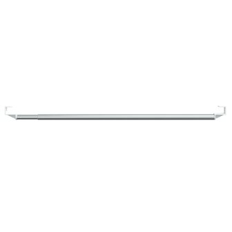 Gordijnrails 2 st 40-60 cm aluminium wit en zilverkleurig