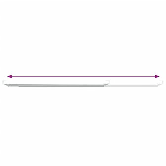 Gordijnrails 2 st 40-60 cm aluminium wit en zilverkleurig