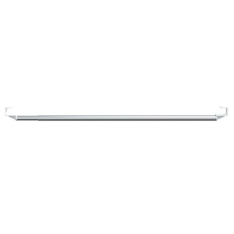 Gordijnrails 2 st 60-105 cm aluminium wit en zilverkleurig
