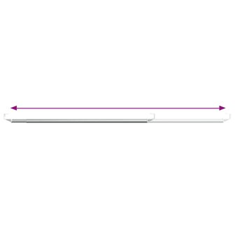 Gordijnrails 2 st 60-105 cm aluminium wit en zilverkleurig