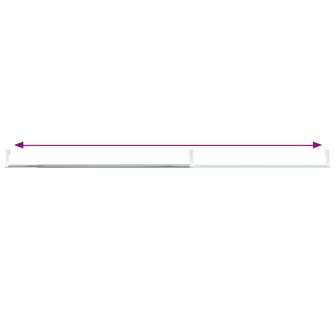 Gordijnrails 2 st 60-105 cm aluminium wit en zilverkleurig