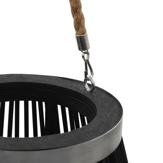 Lantaarnhouder hangend 95 cm bamboe zwart
