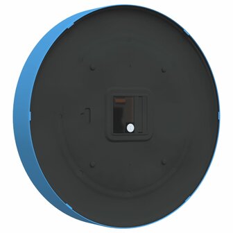 Wandklok &Oslash;25,5 cm polystyreen en glas blauw