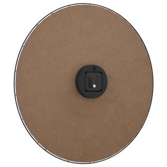 Wandklok &Oslash;50 cm bewerkt hout geel en zwart