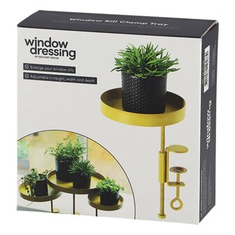 Plantenblad met klem rond S goudkleurig