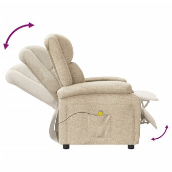 Massagestoel stof cr&egrave;mekleurig
