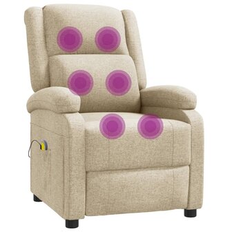 Massagestoel stof cr&egrave;mekleurig