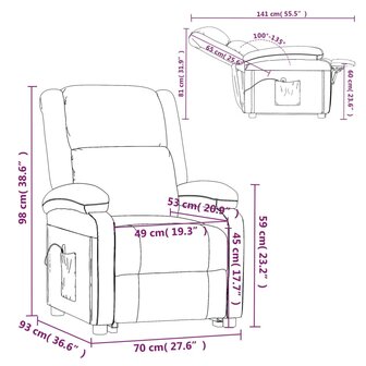 Massagestoel stof cr&egrave;mekleurig