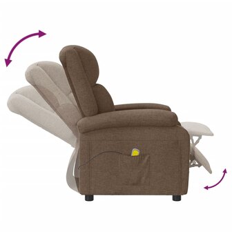 Massagestoel stof bruin