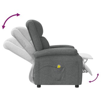 Massagestoel stof donkergrijs