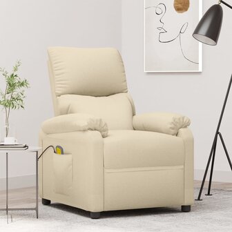 Massagestoel stof cr&egrave;mekleurig