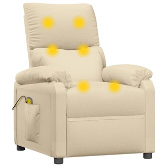 Massagestoel stof cr&egrave;mekleurig