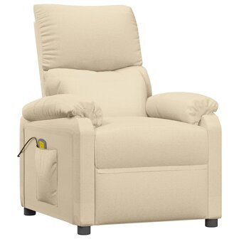 Massagestoel stof cr&egrave;mekleurig