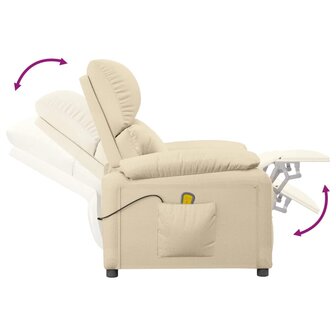 Massagestoel stof cr&egrave;mekleurig