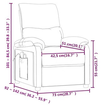 Massagestoel stof cr&egrave;mekleurig