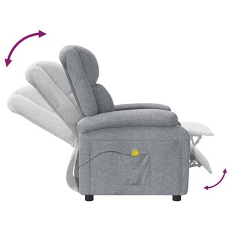 Massagestoel stof lichtgrijs