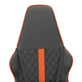 Massage gamestoel kunstleer zwart en oranje