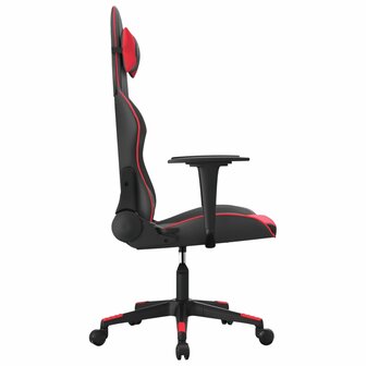 Massage gamestoel kunstleer zwart en rood