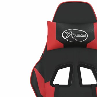 Massage gamestoel kunstleer zwart en rood